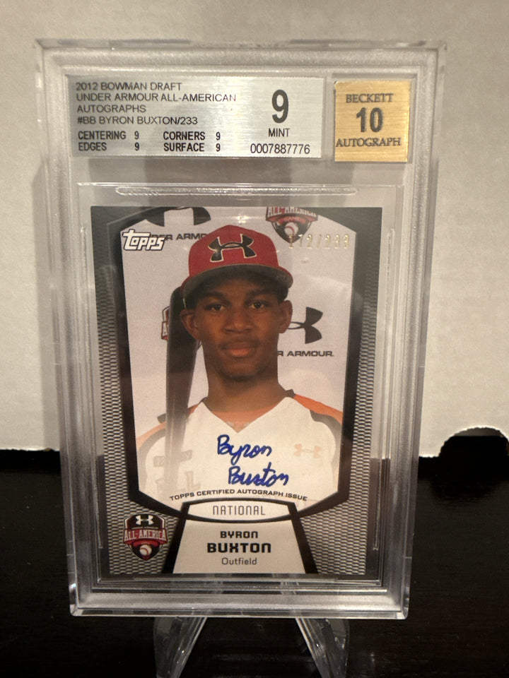 Byron Buxton 2012 Bowman Draft Under Armour All-American Auto, 172/233, BGS 9 Mint