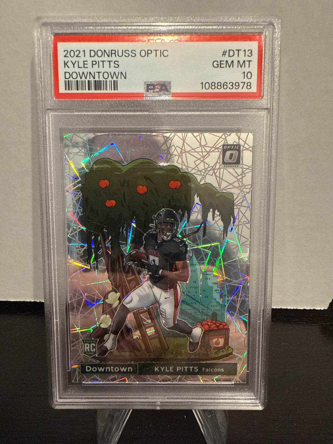 Kyle Pitts 2021 Panini Donruss Optic Rookie Downtown, PSA 10 Gem Mint