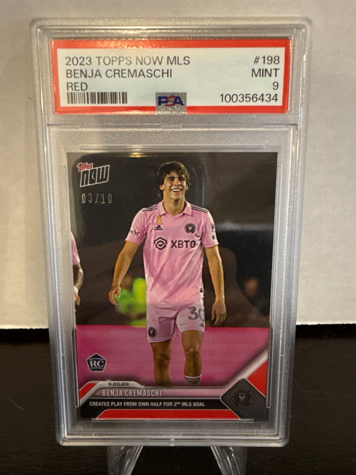 Benja Cremaschi 2023 Topps Now Red Rookie, 03/10, PSA 9 Mint