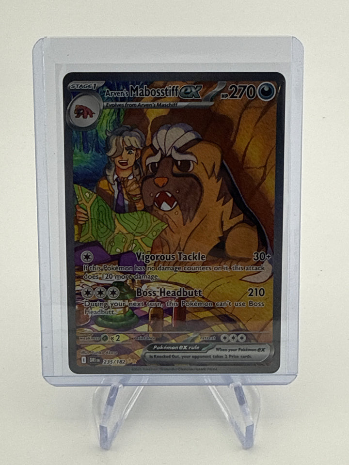 Pokemon TCG 2025 Arven's Mabosstiff EX Destined Rivals Full Art Special Illustration Rare, 235/182