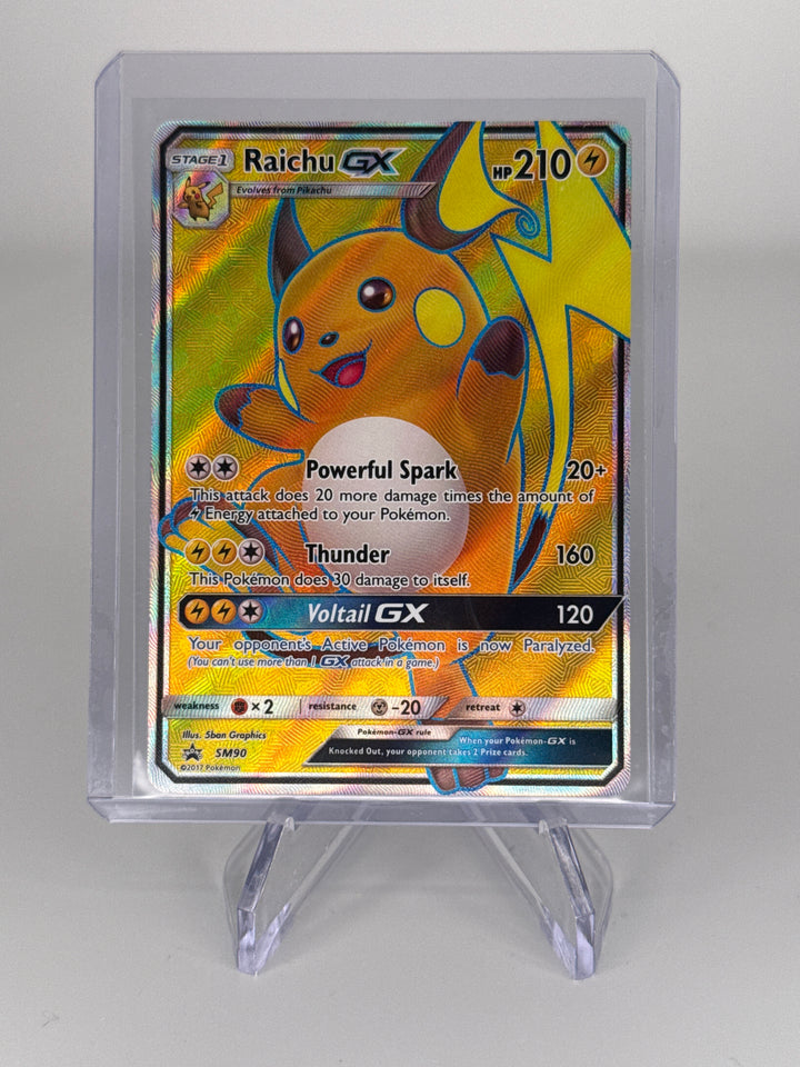 Pokemon TCG 2017 Raichu GX Sun & Moon Black Star Promo Full Art, SM90