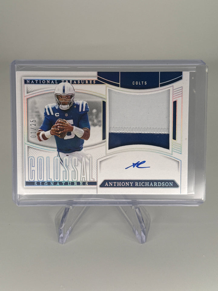 Anthony Richardson 2024 Panini National Treasures Colossal Patch Auto, 01/25