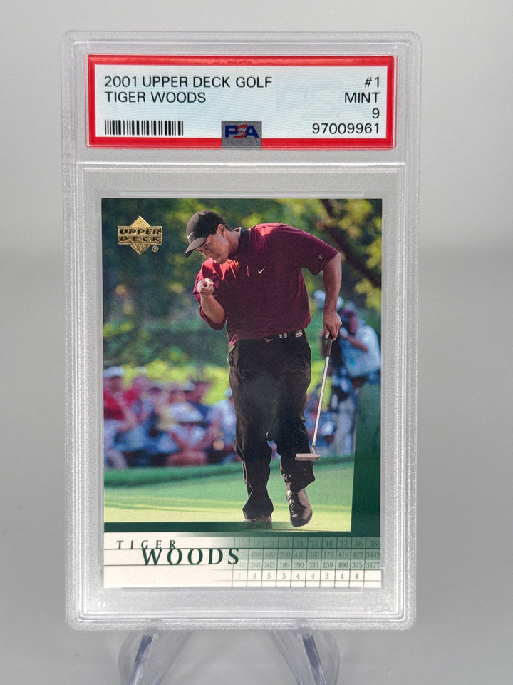 Tiger Woods 2001 Upper Deck Golf Rookie, PSA 9 Mint