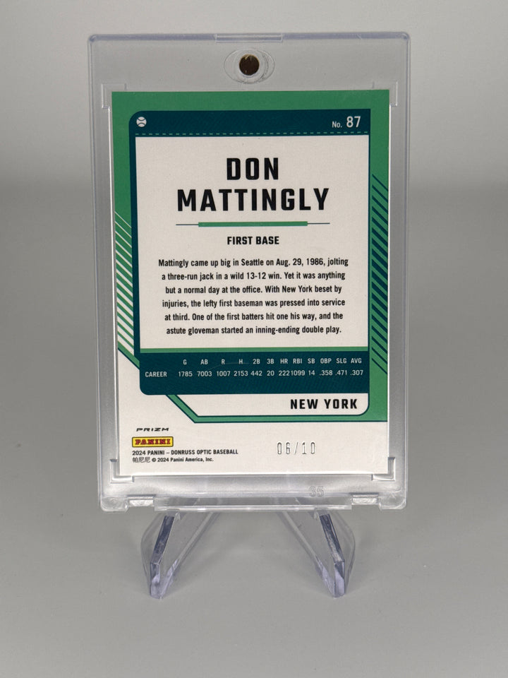 Don Mattingly 2024 Panini Donruss Optic Gold Prizm, 06/10