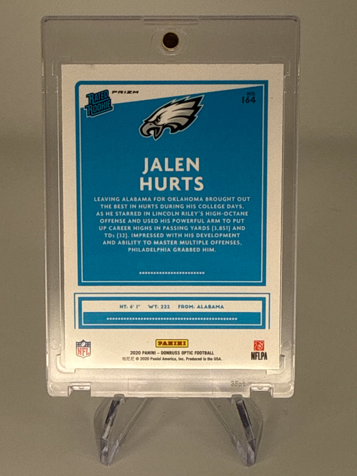 Jalen Hurts 2020 Panini Donruss Optic Rated Rookie Holo