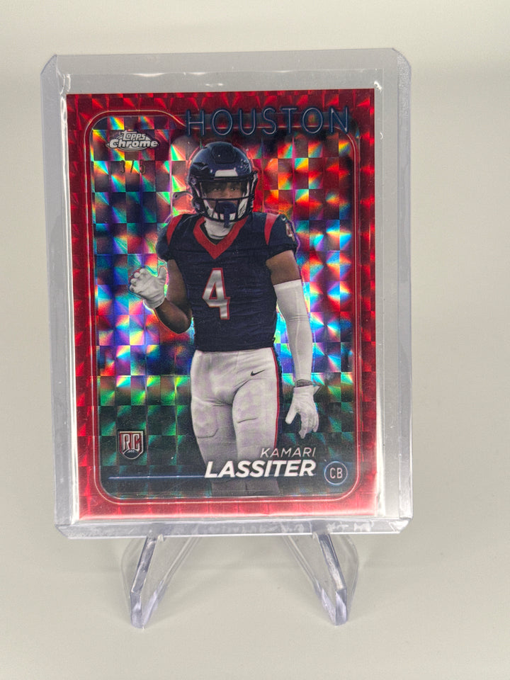 Kamari Lassiter 2025 Topps Chrome Red Geometric Rookie, 3/5