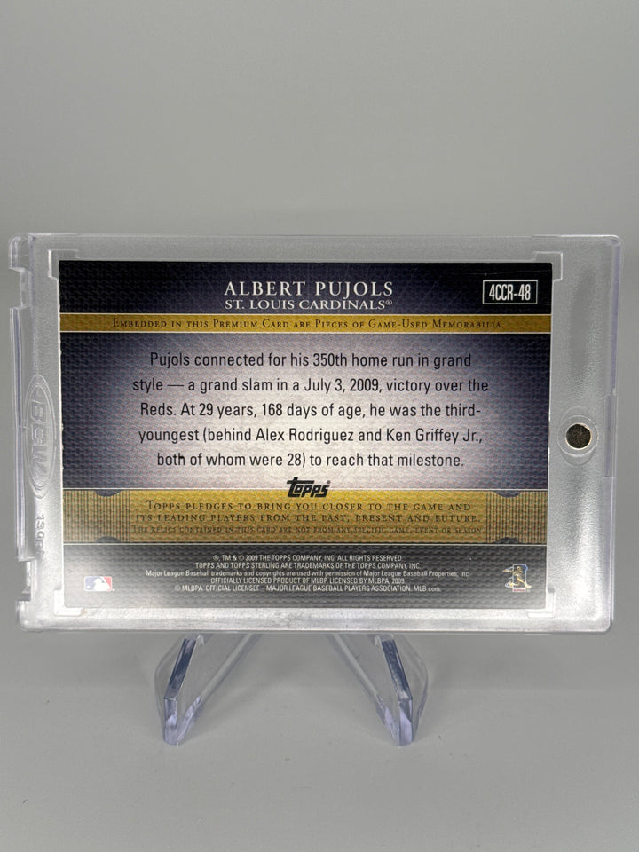 Albert Pujols 2009 Topps Sterling Career Chronicles Quad Relic, 25/25