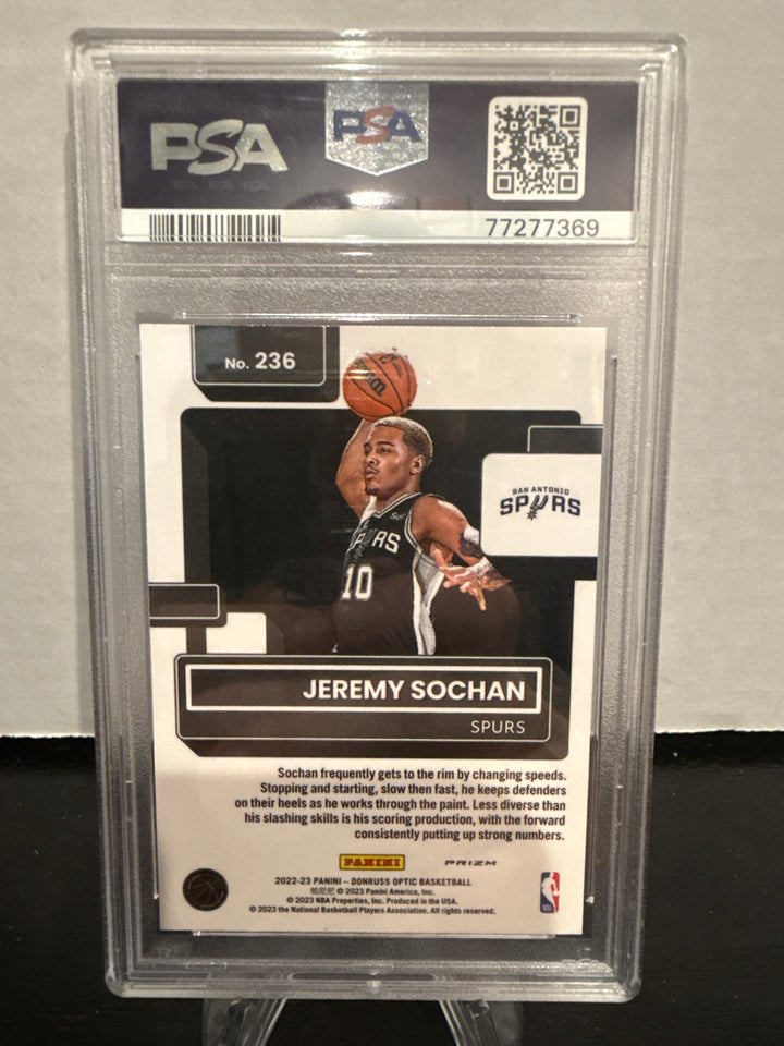 Jeremy Sochan 2022 Panini Donruss Optic Basketball SP Rookie, PSA 10 Gem Mint