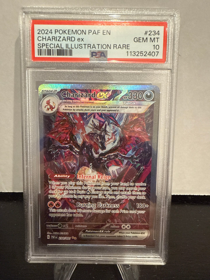 Pokémon TCG 2024 Charizard EX Paldean Fates Special Illustration Rare, 234/091, PSA 10 Gem Mint
