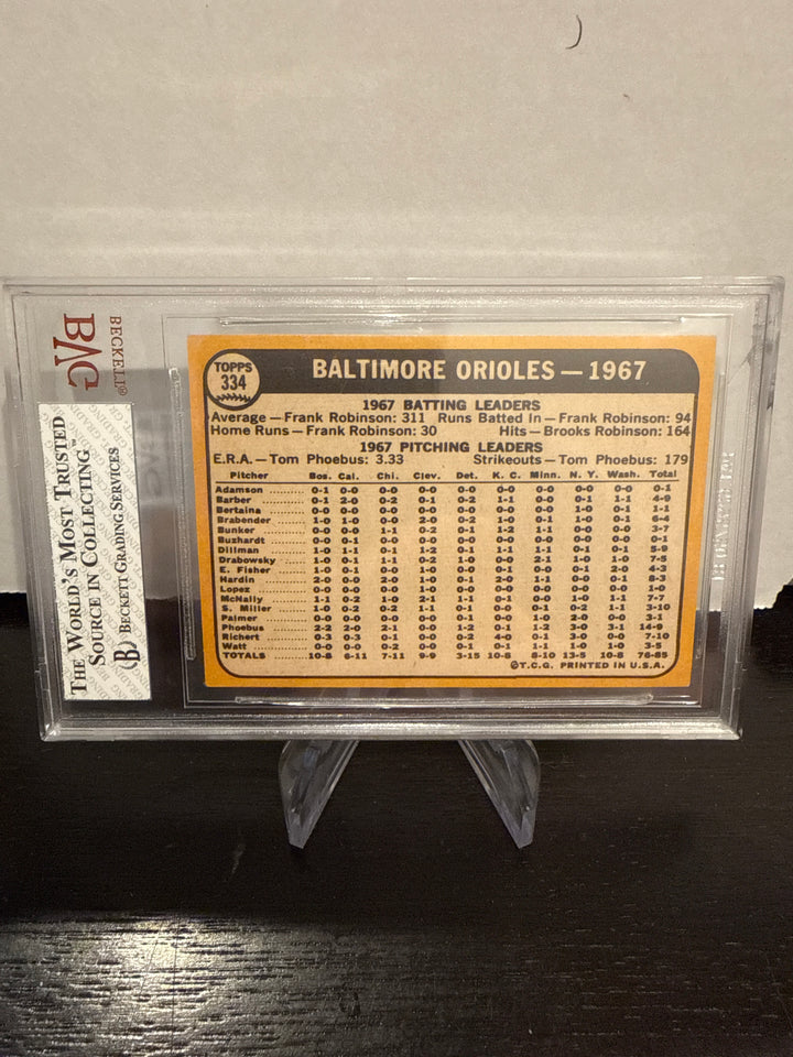 1968 Topps Orioles Team, BVG 5.5
