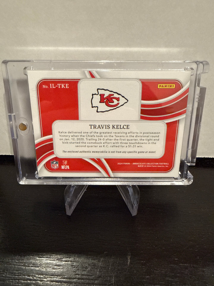 Travis Kelce 2024 Panini Immaculate Patches Relic, 08/25