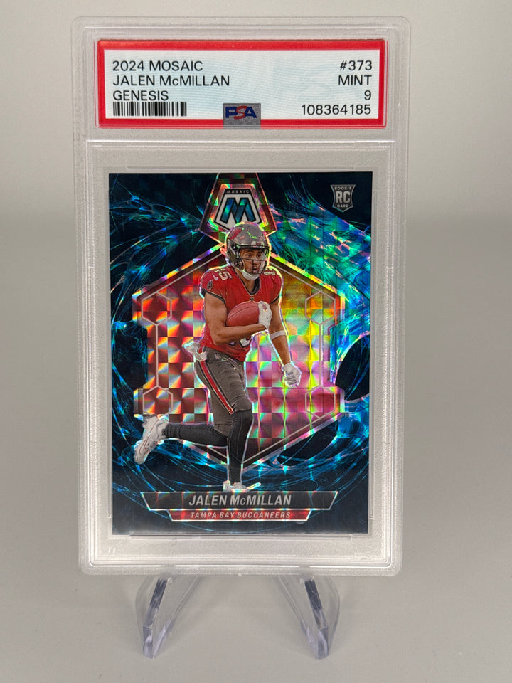 Jalen McMillan 2024 Panini Mosaic SSP Genesis Rookie, PSA 9 Mint
