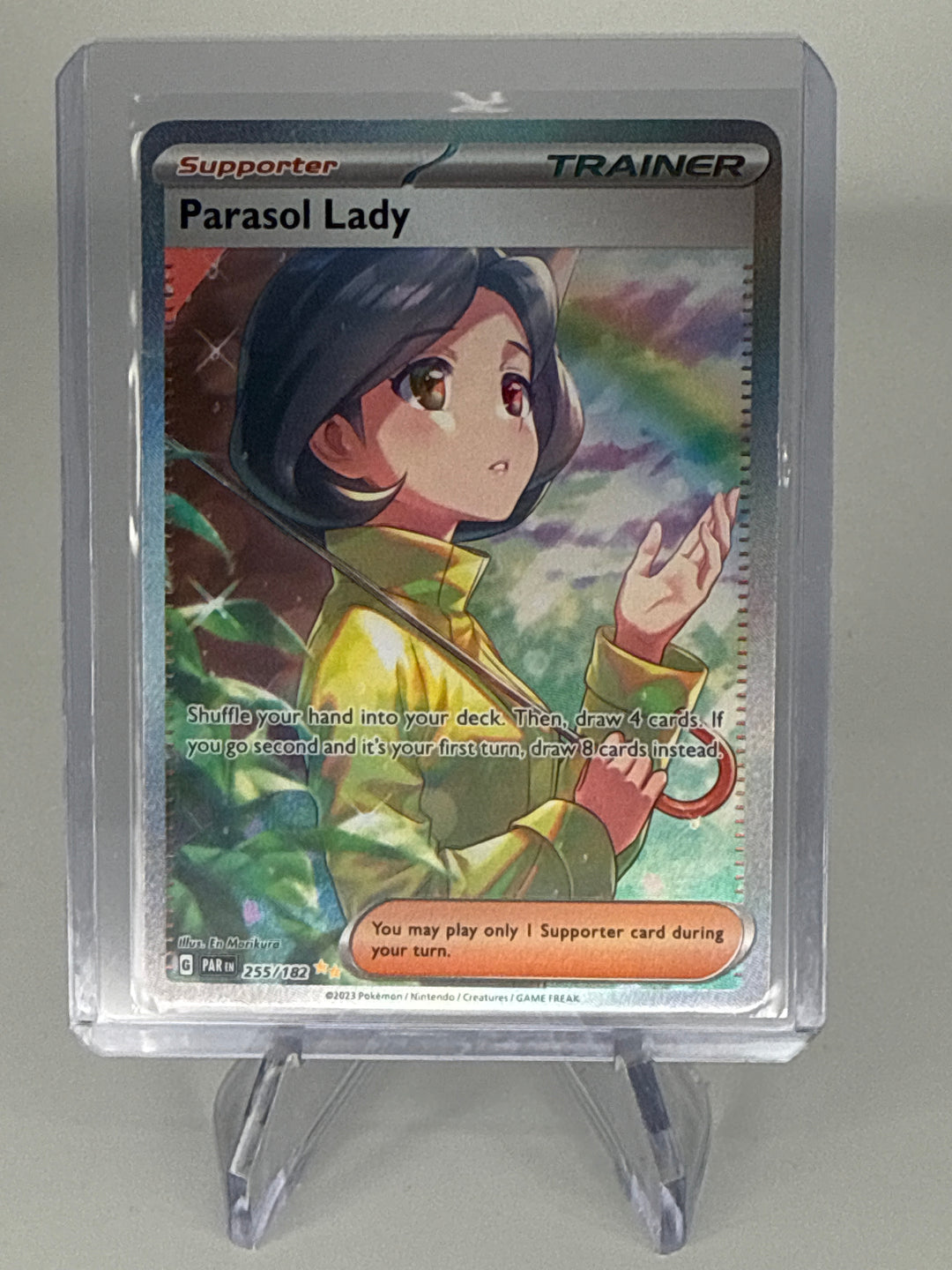 Pokemon TCG 2023 Parasol Lady Trainer Paradox Rift, 255/182