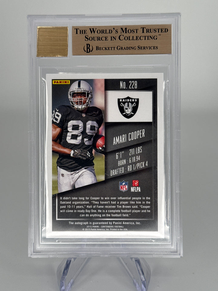 Amari Cooper 2015 Panini Contenders Cracked Ice Rookie Ticket Auto, 23/23, BGS 9.5 Gem Mint