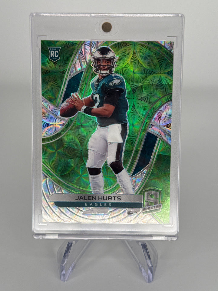 Jalen Hurts 2020 Panini Spectra Neon Green Scope Rookie, 09/35