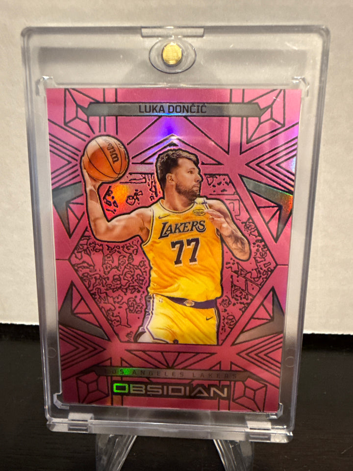 Luka Doncic 2024 Panini Obsidian Pink Flood, 05/49