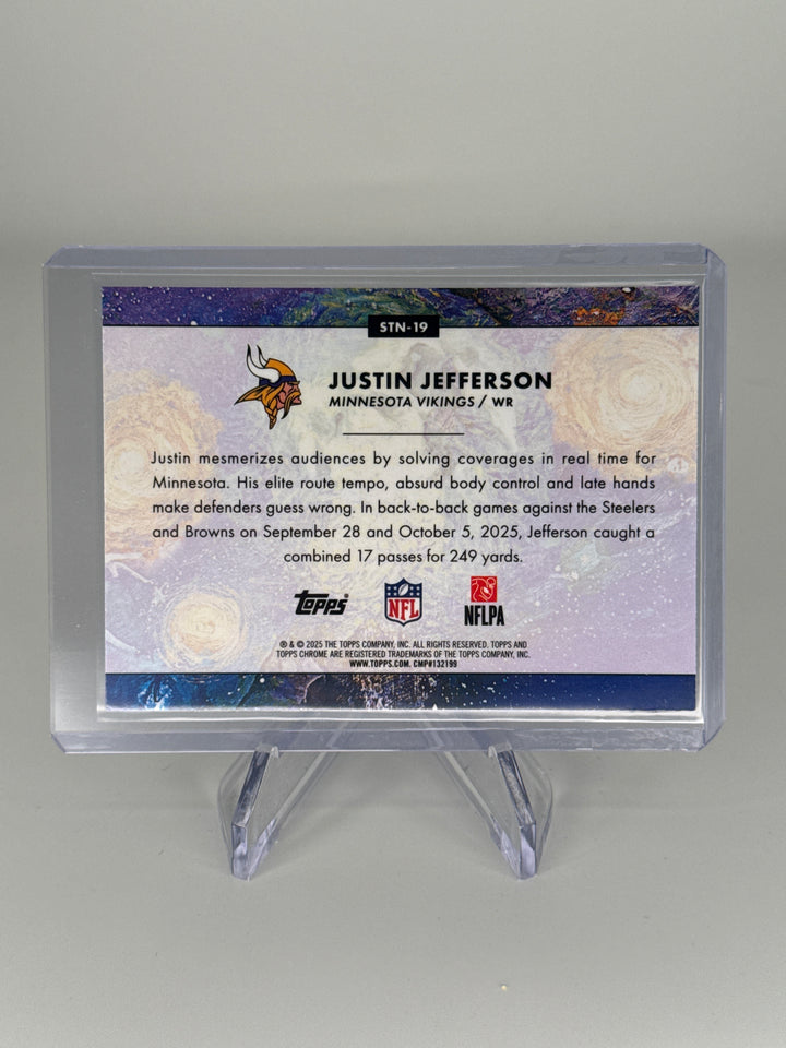 Justin Jefferson 2025 Topps Cosmic Chrome Stars in The Night SP