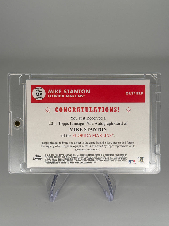 Mike Stanton 2011 Topps Lineage 1952 Auto
