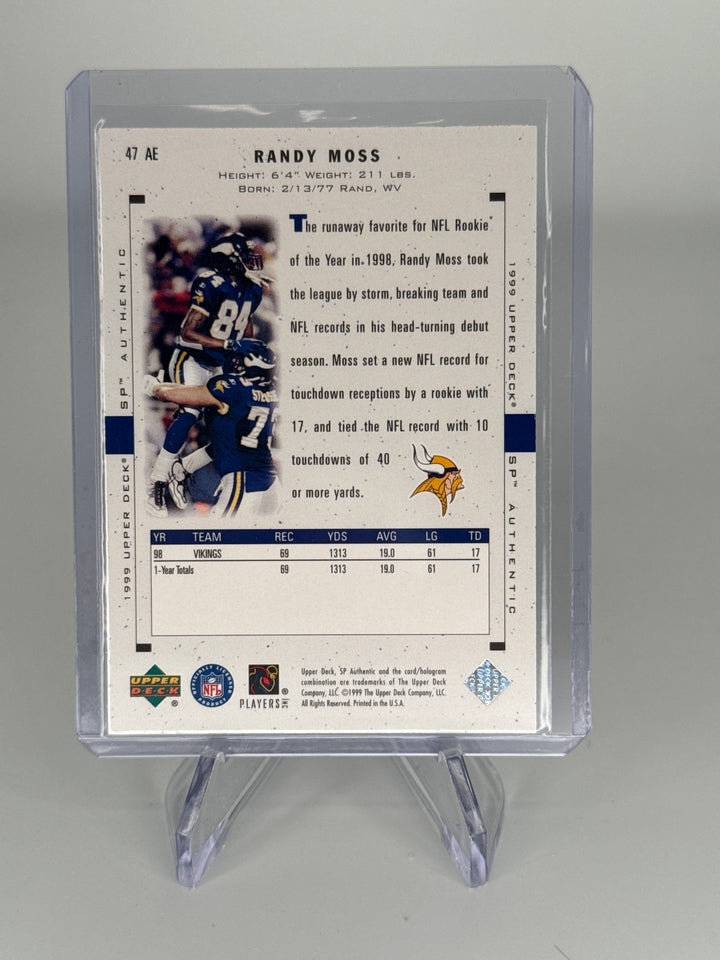 Randy Moss 1999 Upper Deck SP Authentic, 079/250