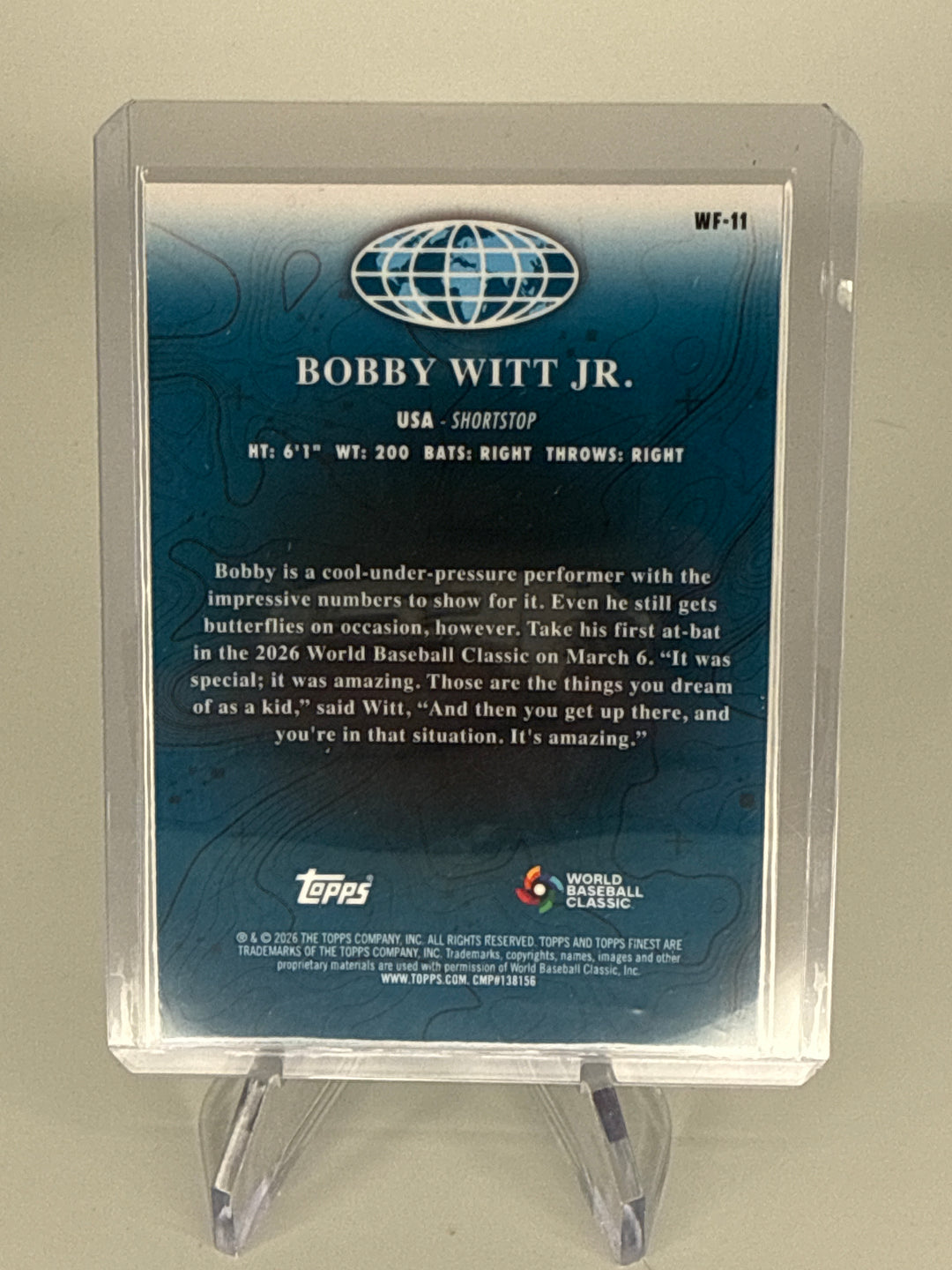 Bobby Witt Jr. 2026 Topps Finest Worlds Finest Green Refractor, 44/99