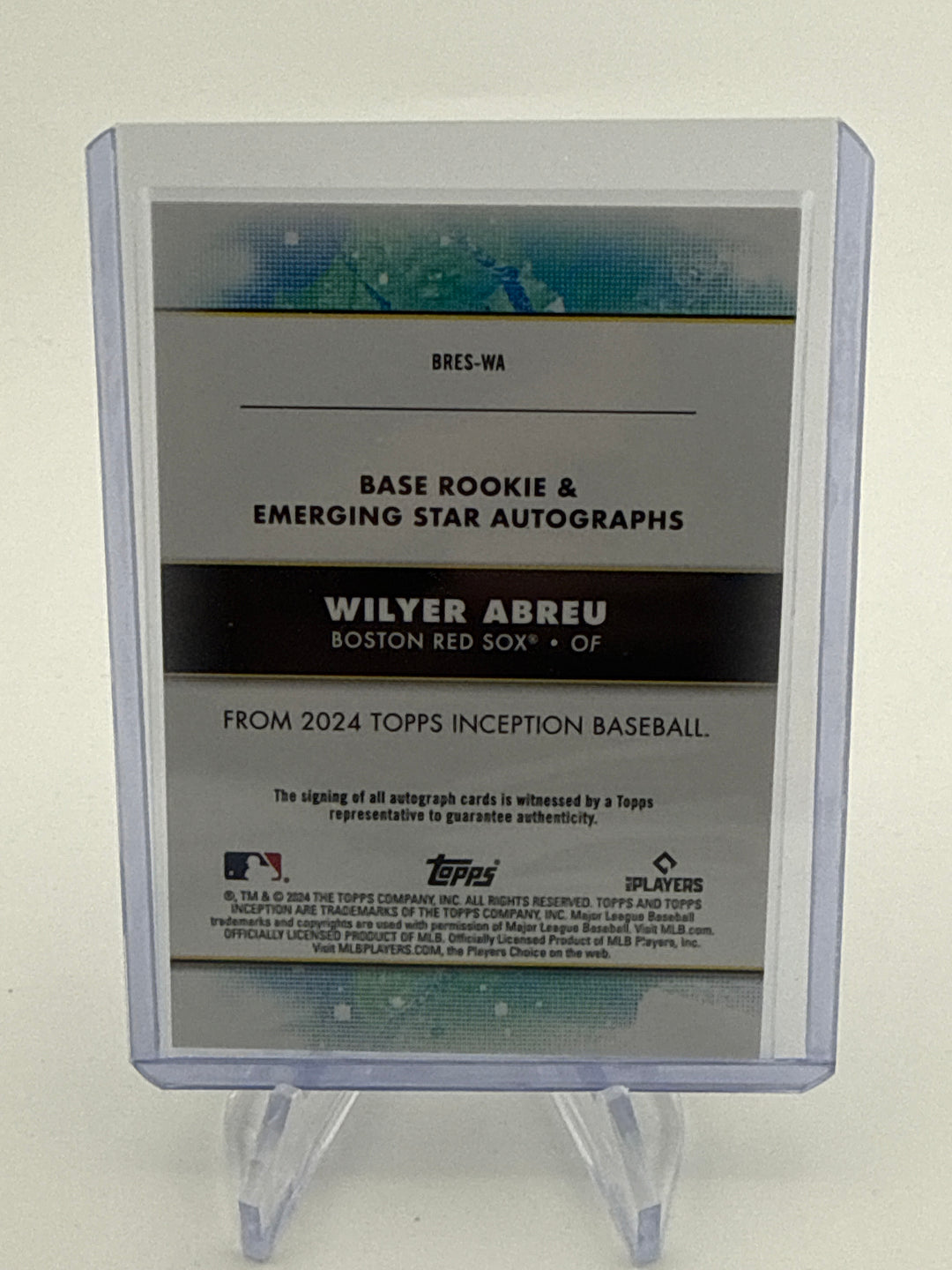 Wilyer Abreu 2024 Topps Inception Rookie Auto, 103/299