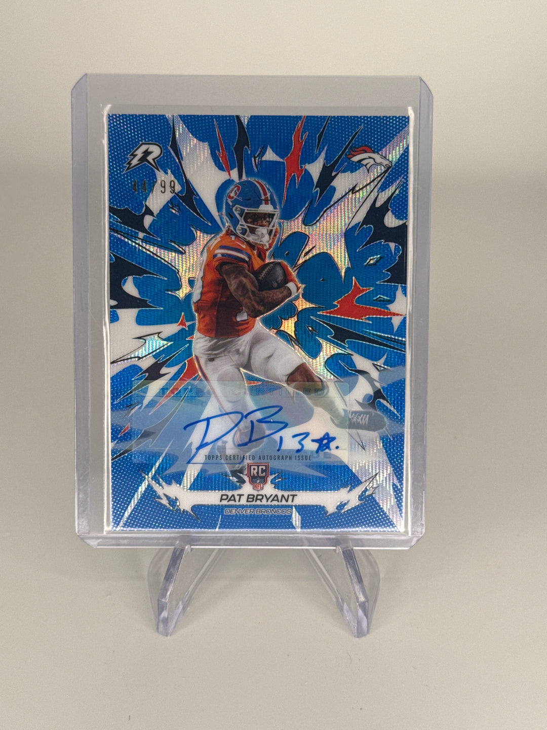 Pat Bryant 2025 Topps Resurgence Blue Surge Rookie Auto, 44/99