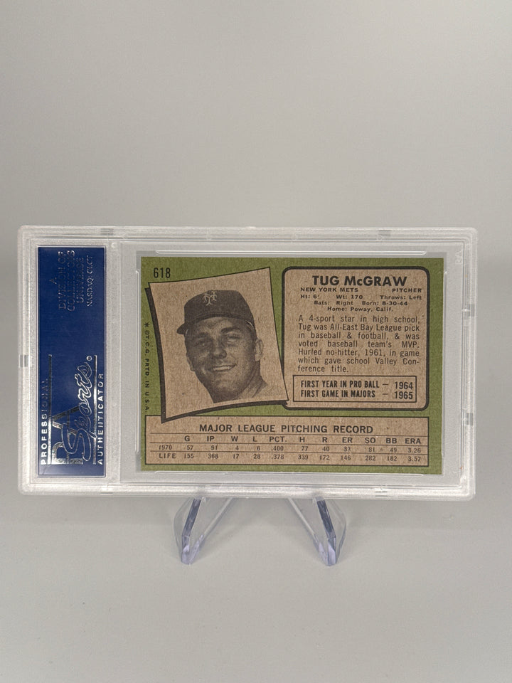 Tug McGraw 1971 Topps, PSA 8