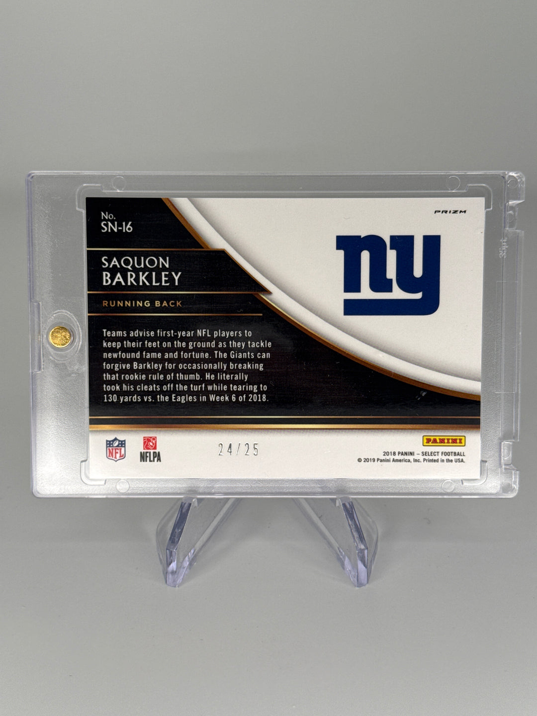 Saquon Barkley 2018 Panini Select Snapshots Tie Die Prizm, 24/25