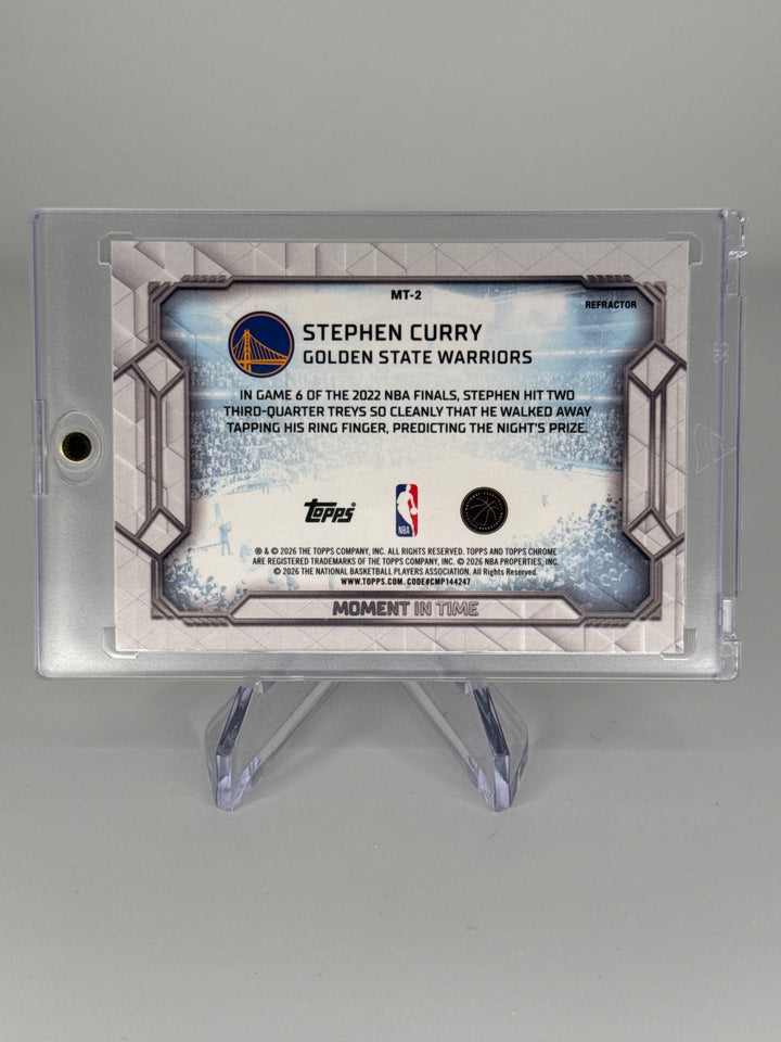 Stephen Curry 2026 Topps Chrome Update Moments In Time Refractor