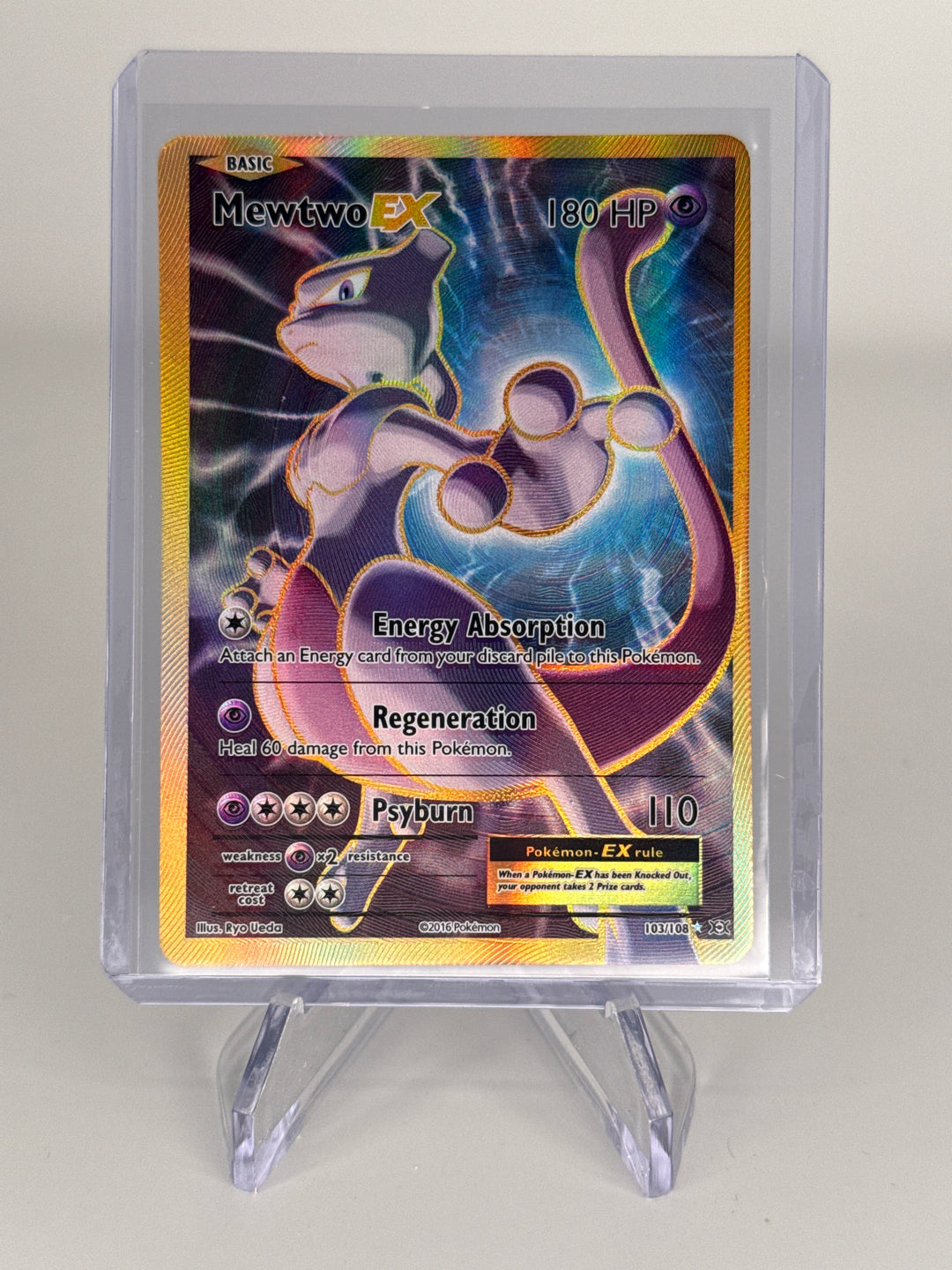 Pokemon TCG 2016 Mewtwo EX XY Evolutions Full Art, 103/108