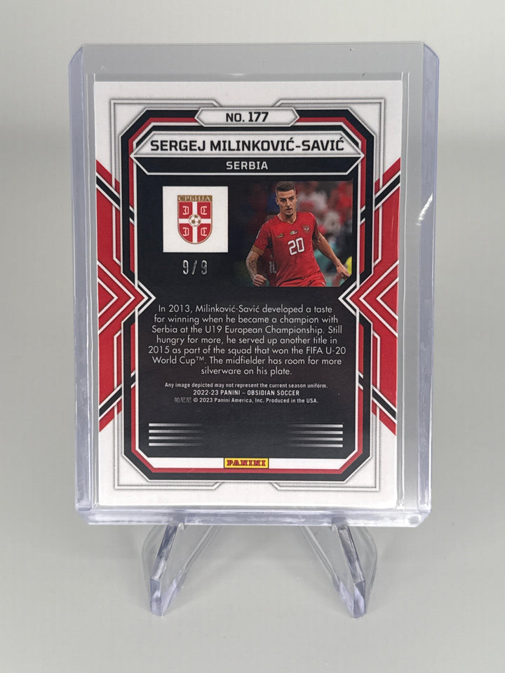 Sergej Milinkovic Savic 2023-2024 Panini Obsidian Contra, 9/9