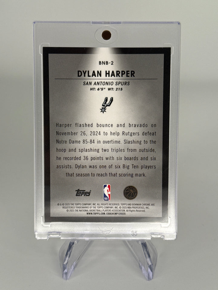 Dylan Harper 2025 Bowman Chrome Rookie Spotlights SSP Case Hit