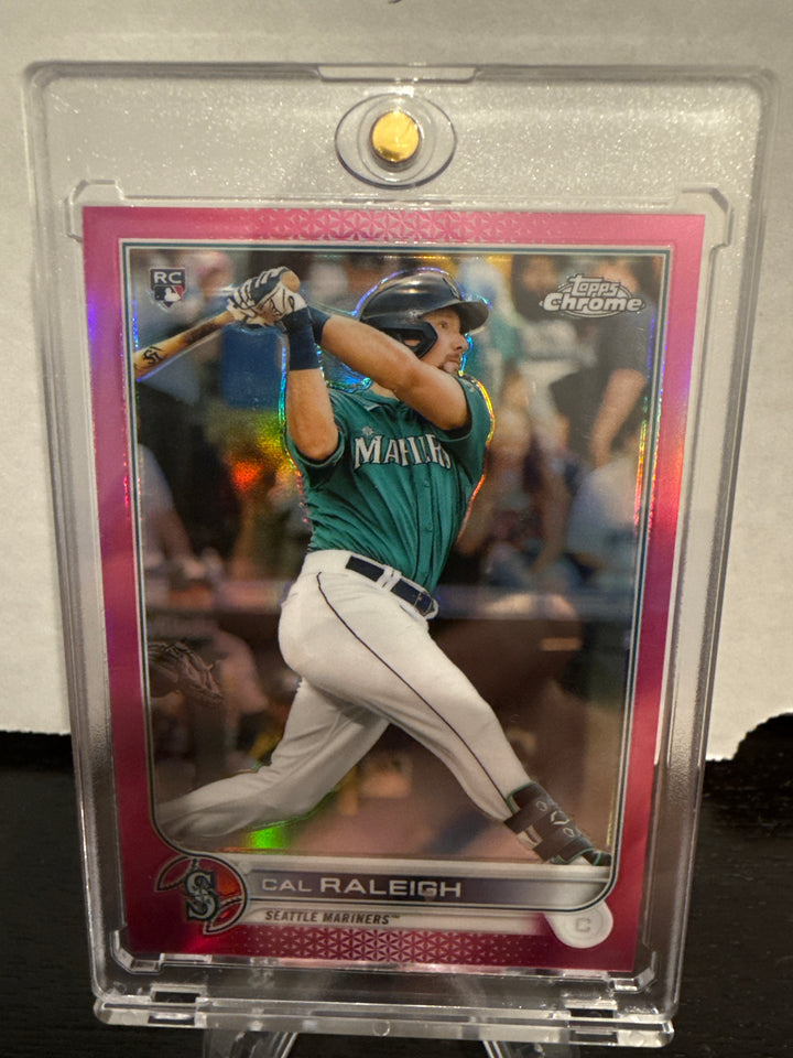 Cal Raleigh 2022 Topps Chrome Pink Holo Rookie