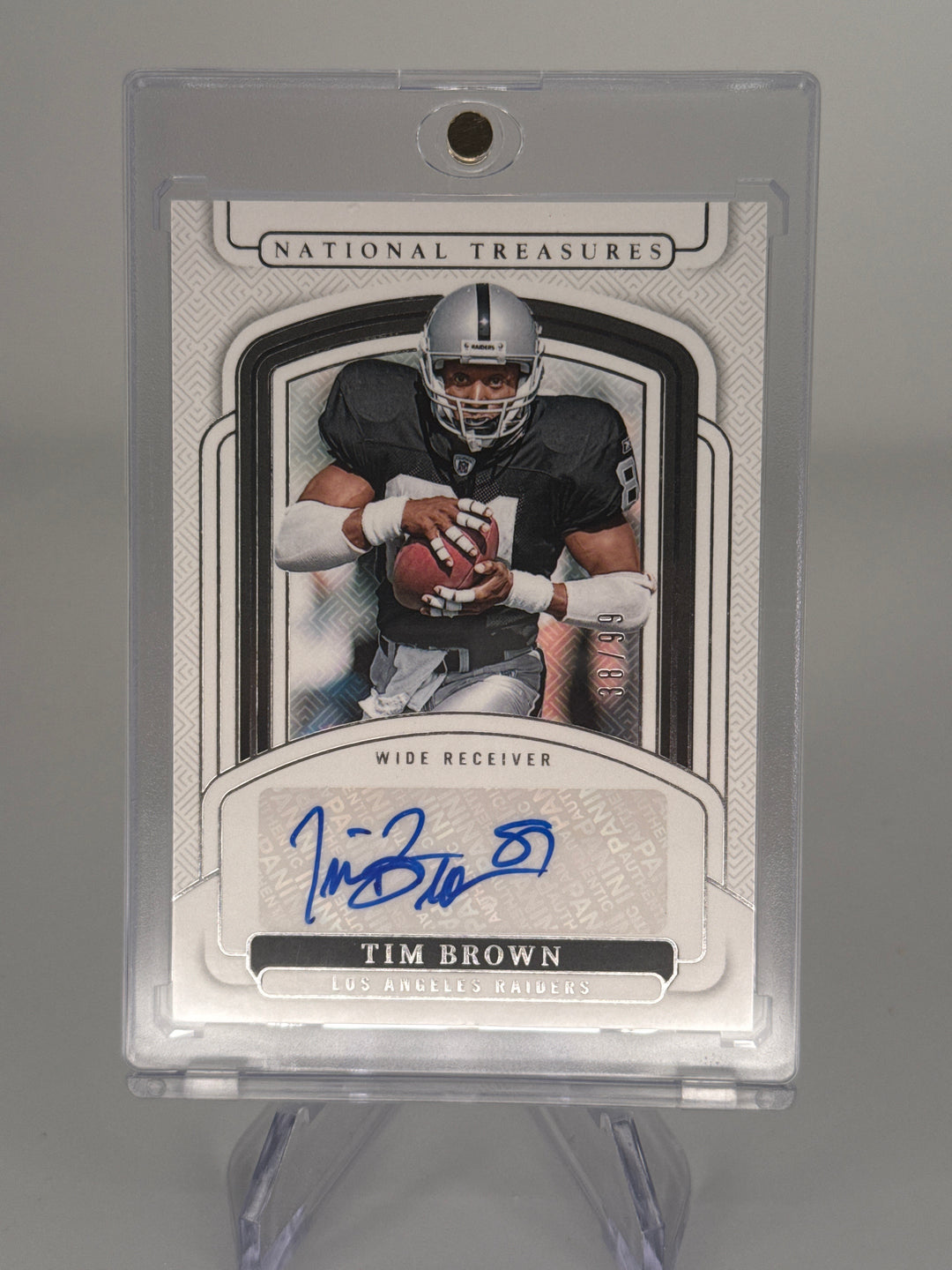 Tim Brown 2024 Panini National Treasures Auto, 38/99
