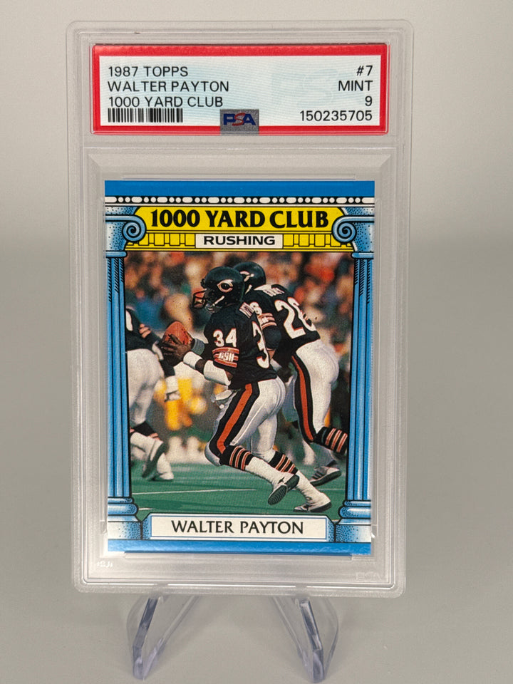 Walter Payton 1987 Topps 1000 Yard Club, PSA 9 Mint