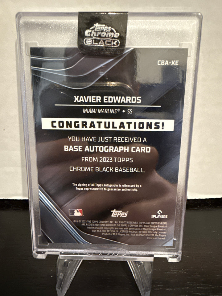 Xavier Edwards 2023 Topps Chrome Black Gold Rookie Auto, 05/50