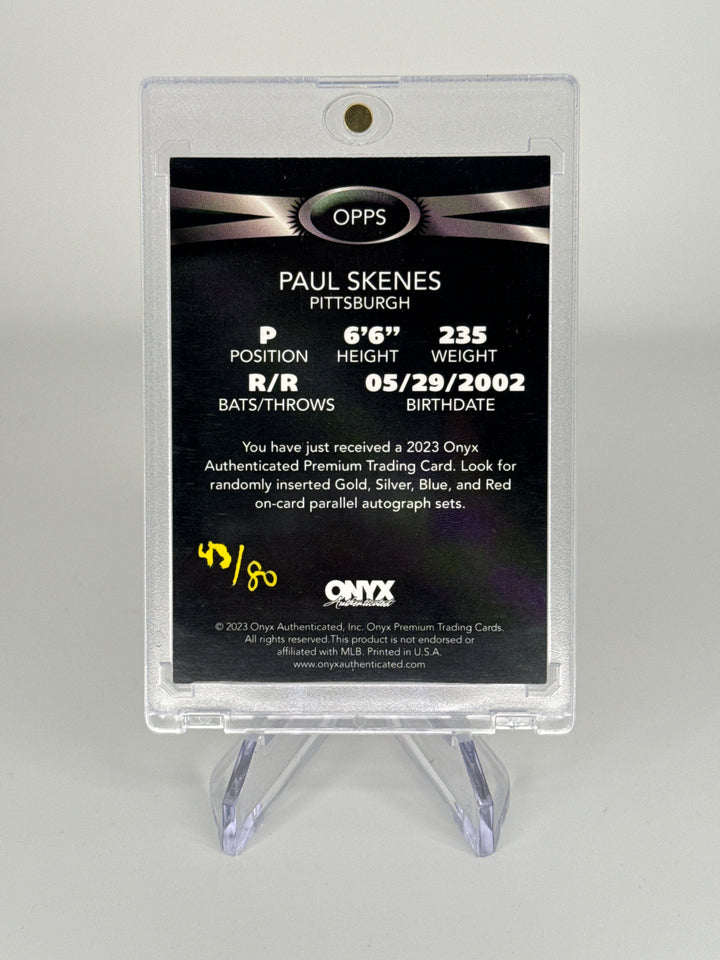 Paul Skenes 2023 Onyx Premium Silver Auto, 43/80