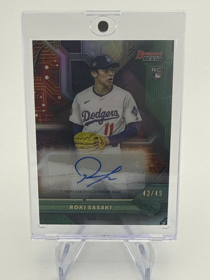 Roki Sasaki 2025 Bowman's Best Circuitry Rookie Auto, 42/49