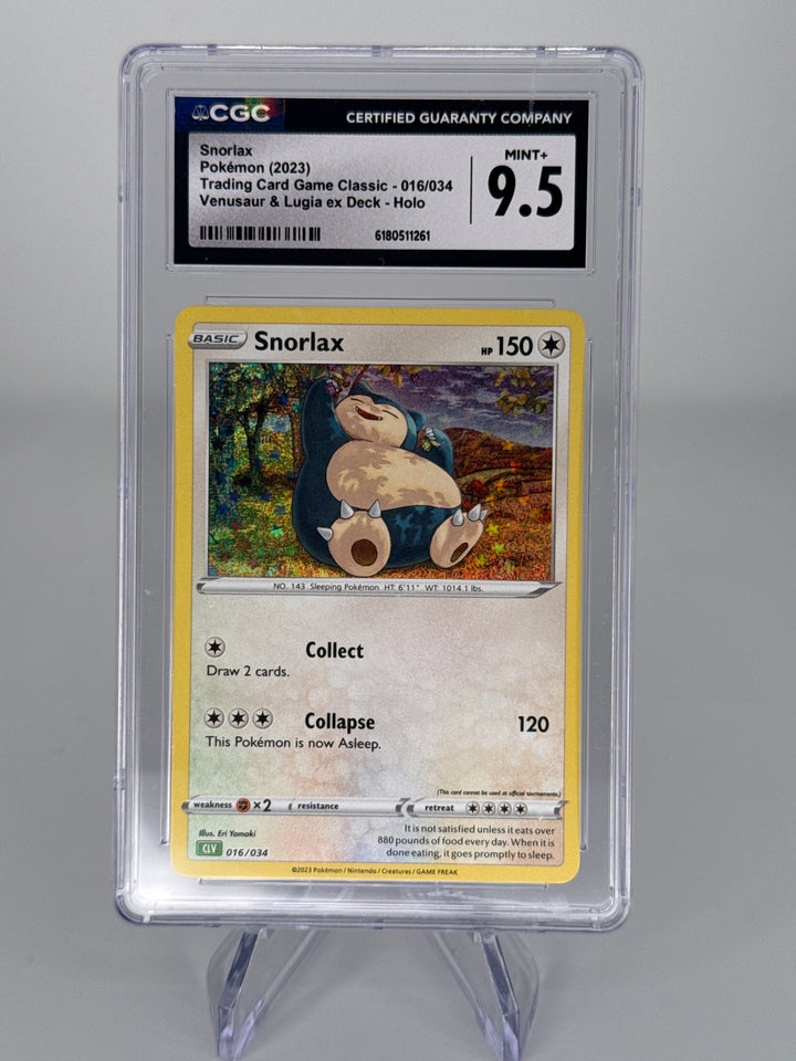 Pokemon TCG 2023 Snorlax Venusaur & Lugia EX Deck Holo, 016/034, CGC 9.5 Gem Mint