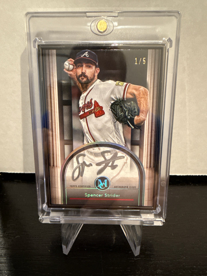 Spencer Strider 2024 Topps Museum Collection Framed Auto Black, 1/5