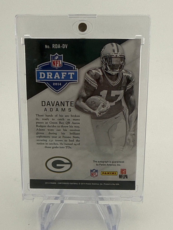 Davante Adams 2014 Panini Contenders Draft Class Rookie Auto