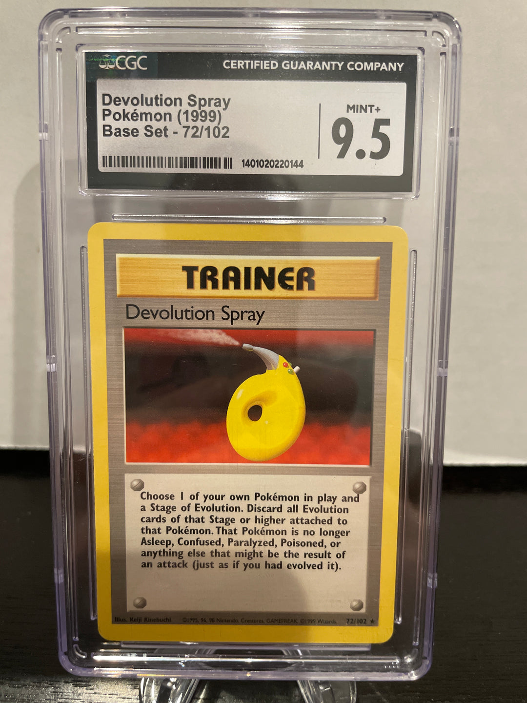 Devolution Card Pokémon TCG 1999 Devolution Spray Base Set, 72/102, CGC 9.5 Mint+ ...