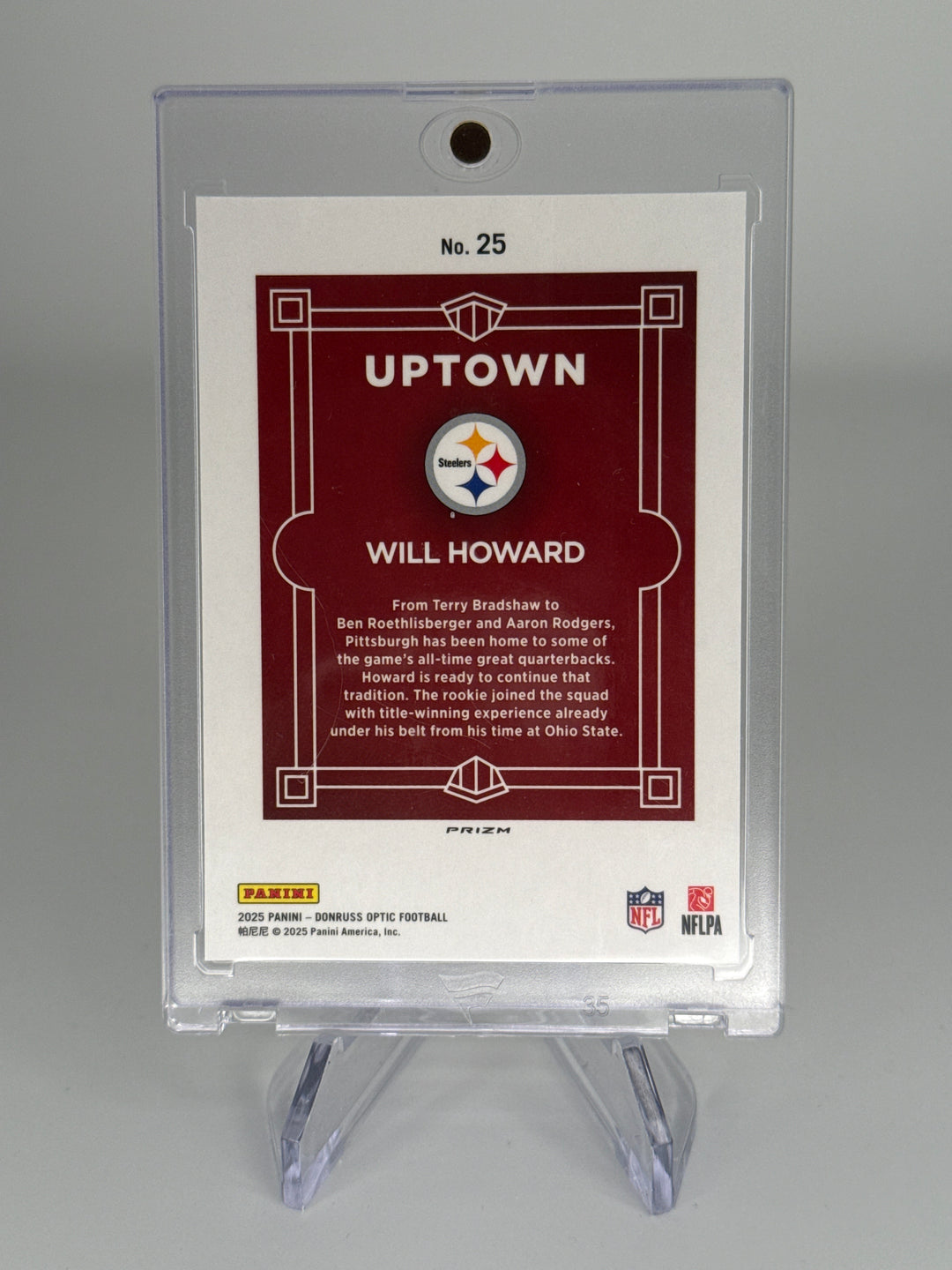 Will Howard 2025 Panini Donruss Optic Uptown SSP Case Hit Rookie