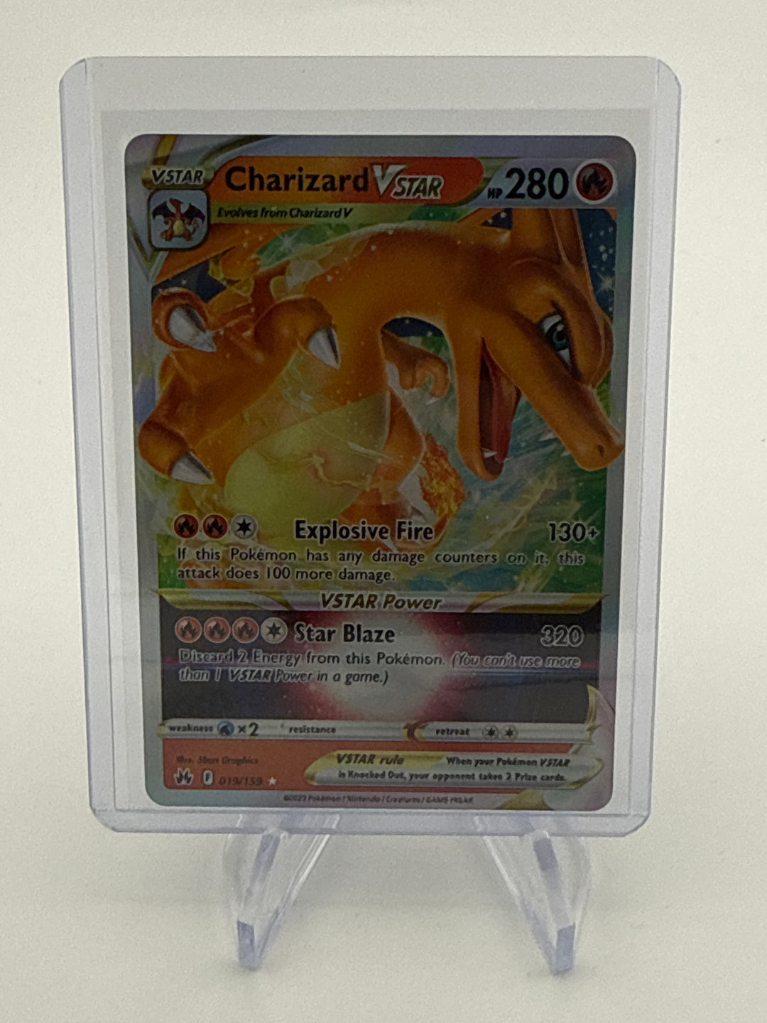 Pokemon TCG 2023 Charizard VStar Crown Zenith, 019/159