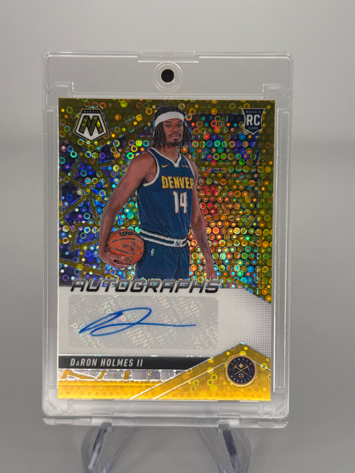 Daron Holmes 2024 Panini Mosaic Gold Fast Break Rookie Auto, 03/10