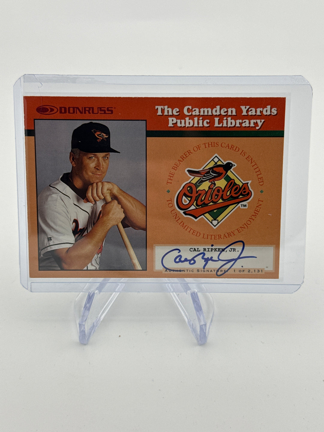 Cal Ripken Jr 1997 Donruss The Camden Yards Public Library Auto, 1 of 2,131