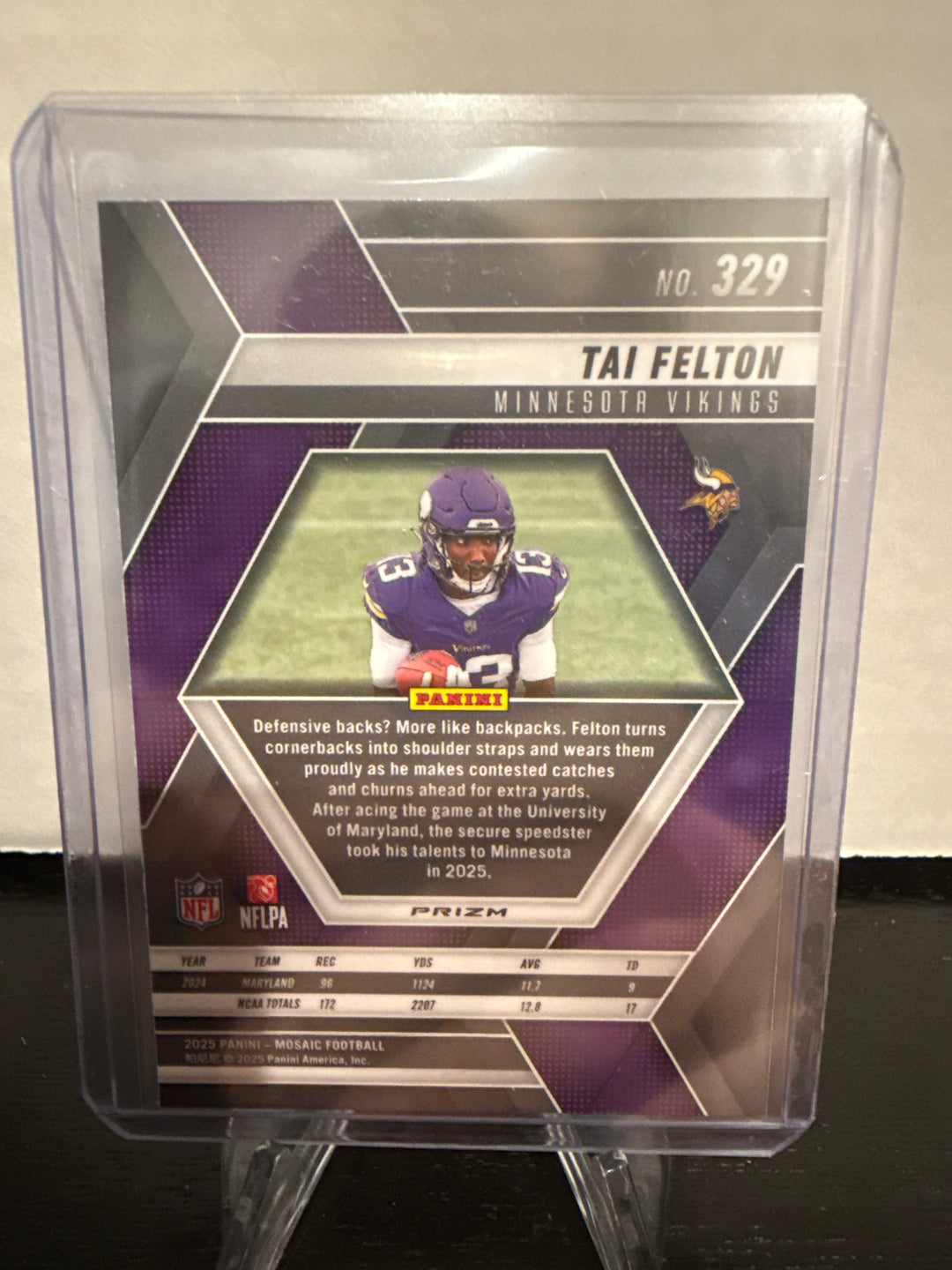 Tai Felton 2025 Panini Mosaic SSP Genesis Case Hit Rookie