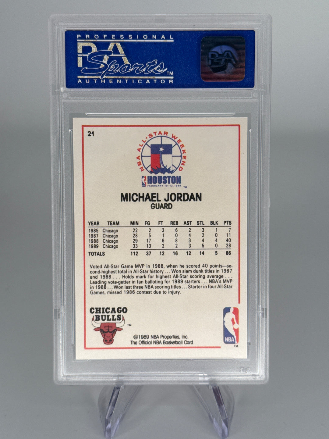 Michael Jordan 1989 Hoops All-Star, PSA 10 Gem Mint
