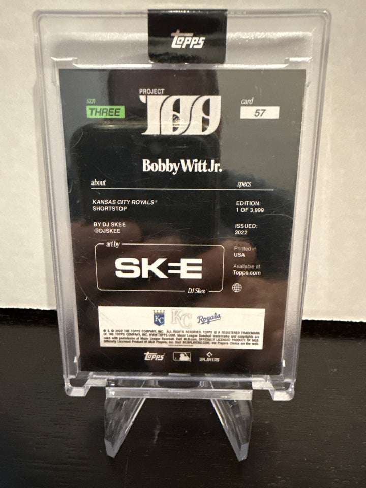 Bobby Witt Jr 2022 Topps Project 100 Rookie, DJ Skee