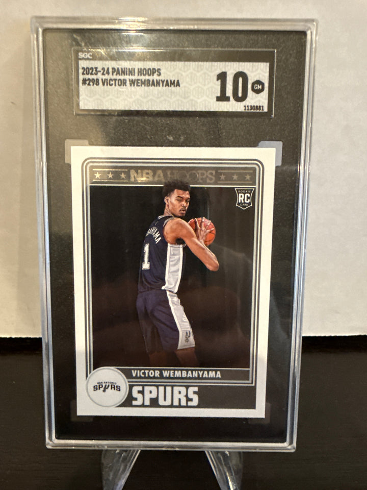Victor Wembanyama 2023 Panini NBA Hoops Rookie, SGC 10 Gem Mint